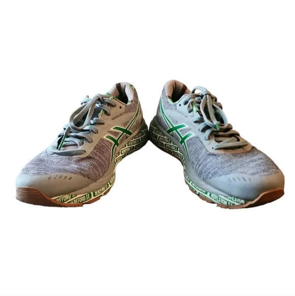 Asics Gel-Cumulus 20 2019 BOSTON Ltd EDITION Women Running Shoes Sz 9 Grey Green - Picture 6 of 11